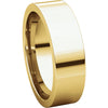 10k Yellow Gold 6mm Flat Comfort Fit Band, Size 6