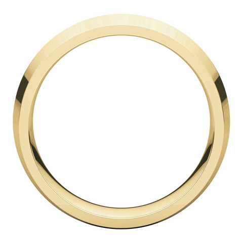 14k Yellow Gold 7mm Knife Edge Comfort Fit Band , Size 8