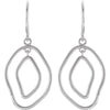 14k White Gold Open Silhouette Earrings