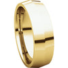 14k Yellow Gold 6mm Knife Edge Comfort Fit Band, Size 10