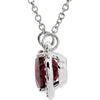 14k White Gold Rhodolite Garnet & .05 CTW Diamond 16" Necklace