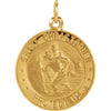 18.00 mm St. Christopher Medal in 14K Yellow Gold