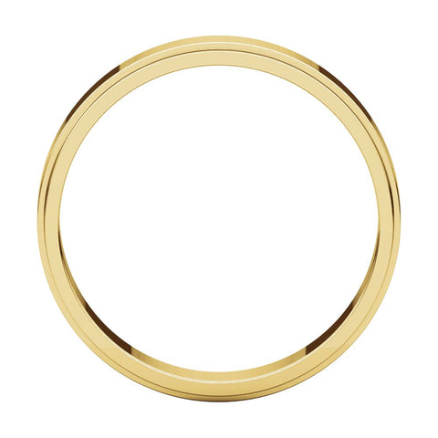14k Yellow Gold 4mm Flat Edge Band, Size 9