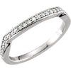 Wedding Band For Matching Engagement Ring in 14K White Gold (Size 6)