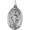 Sterling Silver 30X16.5mm Oval St. Jude Thaddeus Medal