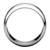 14k White Gold 10mm Half Round Band, Size 8.5