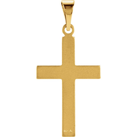 14k Yellow Gold 18X12mm Cross Pendant