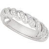 14k White Gold 1/5 CTW Diamond Anniversary Band , Size 7