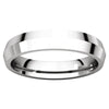 14k White Gold 4mm Knife Edge Comfort Fit Band, Size 11