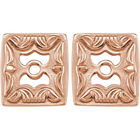 14k Rose Gold Metal Fashion Earring Jackets