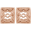 Pair of Metal Fashion Earring Jackets in 14K Rose Gold
