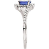 14k White Gold Tanzanite & Diamond Accented Ring, Size 7