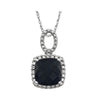 14K White Gold Onyx & 0.03 CTW Diamond 18-Inch Necklace