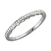 1/8 CTW Wedding Band Ring in 14k White Gold (Size 6 )