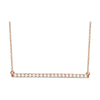 14k Rose Gold 1/2 ctw. Diamond Bar 16-18-inch Necklace