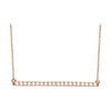 14k Rose Gold 1/2 ctw. Diamond Bar 16-18-inch Necklace