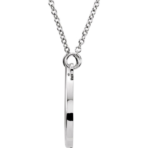 14k White Gold Teardrop 16" Necklace