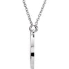 14k White Gold Teardrop 16" Necklace