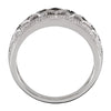 Sterling Silver Black Spinel Ring Size 8