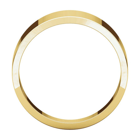 10k Yellow Gold 8mm Flat Tapered Band, Size 6