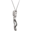 Black & White Gold Double Heart Necklace
