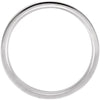 14k White Gold 6mm Flat Comfort Fit Milgrain Band Size 10