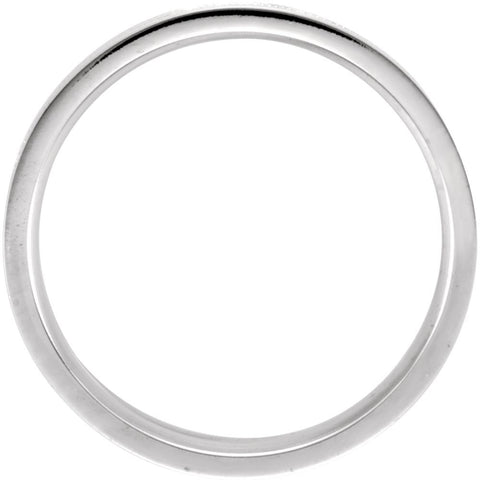 14k White Gold 6mm Flat Comfort Fit Milgrain Band Size 9
