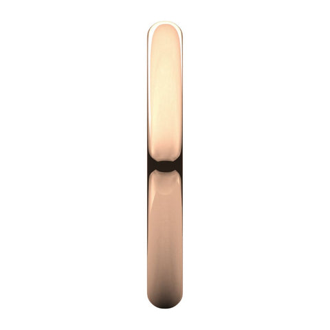 14k Rose Gold 2.5mm Half Round Band , Size 5.5