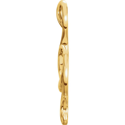14k Yellow Gold Freeform Pendant