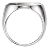 14k White Gold Men's 16.5mm Coin Ring Mounting, Size 9.75