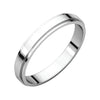 03.00 mm Flat Edge Band in 14K White Gold ( Size 7 )