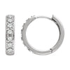 14k White Gold 1/3 ctw. Diamond Hoop Earrings