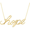 14k Yellow Gold 0.08 ctw. Diamond Hope 16.8-inch Necklace