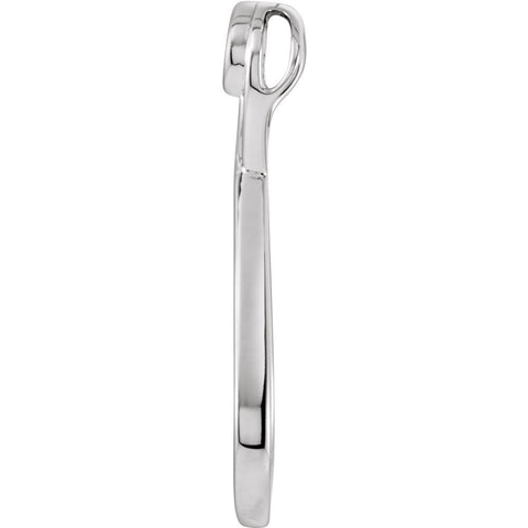 14k White Gold Freeform Pendant
