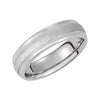 6 mm Comfort-Fit Milgrain Band With Florentine Finish in 14K White Gold (Size 9)