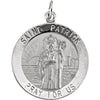 Sterling Silver 15mm Round St. Patrick 18" Necklace