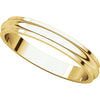 10k Yellow Gold 3mm Half Round Edge Band, Size 5.5