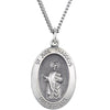 18.75x13.50 mm St. Jude Thaddeus Medal in 14K White Gold