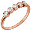 14k Rose Gold 1/3 ctw. Diamond Ring, Size 7