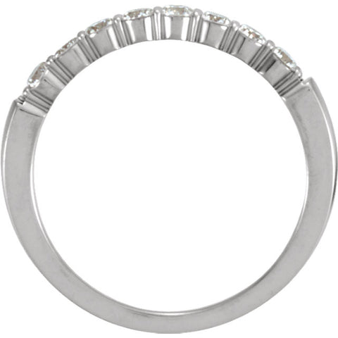 14k White Gold 1/3 CTW Diamond Anniversary Band, Size 6