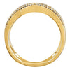 14k Yellow Gold 1/6 CTW Diamond Geometric Ring, Size 7