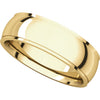14k Yellow Gold 6mm Comfort Fit Edge Band , Size 8