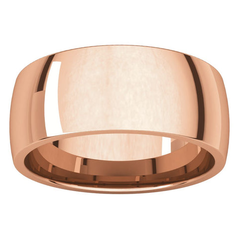 14k Rose Gold 8mm Light Comfort Fit Band, Size 7