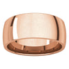 14k Rose Gold 8mm Light Comfort Fit Band, Size 14