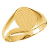 10.00X08.00 mm Oval Signet Ring in 10k Yellow Gold ( Size 6 )