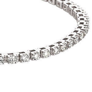 14k White Gold 3 3/8 CTW Diamond Line Bracelet