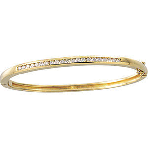 14k Yellow Gold 5/8 CTW Diamond Bangle Bracelet