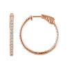 Pair of 1 ct. Inside/Outside Hoop Earrings in 14k Rose Gold