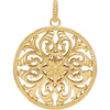 14k Yellow Gold Filigree 18" Necklace