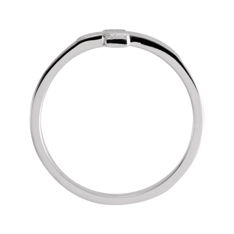 Sterling Silver CROSS RUGGED CHASTITY RING W/BOX, Size 11